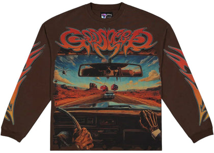 Godspeed On The Run Mocha L/S T-shirt Mocha - apparel view 2