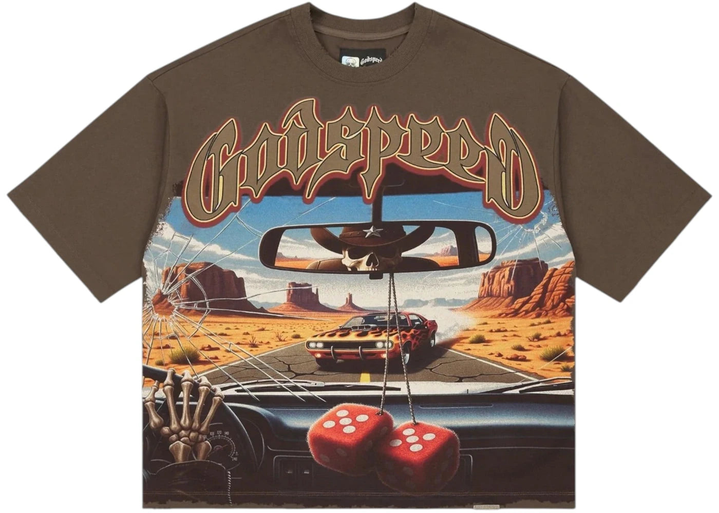 Godspeed OnThe Run II Tee Brown - vue secondaire A