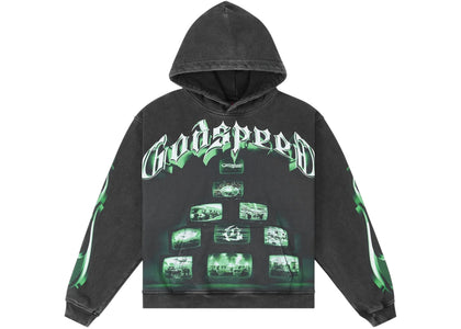 Godspeed Overstimulation 2025 Hoodie Black Wash - apparel view 2