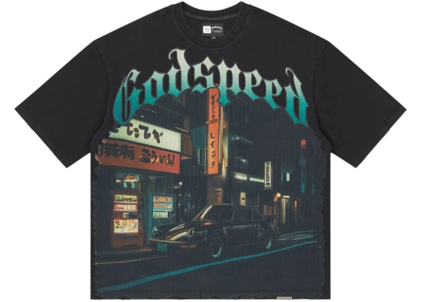 Godspeed Pit Stop Tokyo T-shirt Black Wash - vue secondaire A