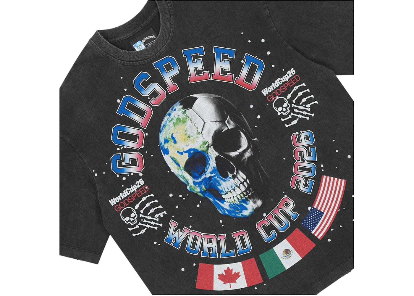 Godspeed Planet Futbol T-shirt Black - vue secondaire B