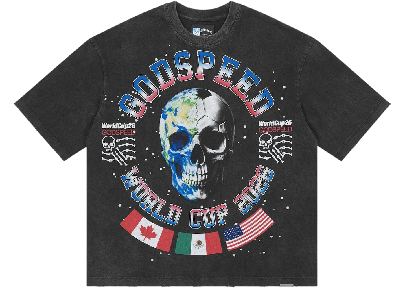 Godspeed Planet Futbol T-shirt Black - vue secondaire A