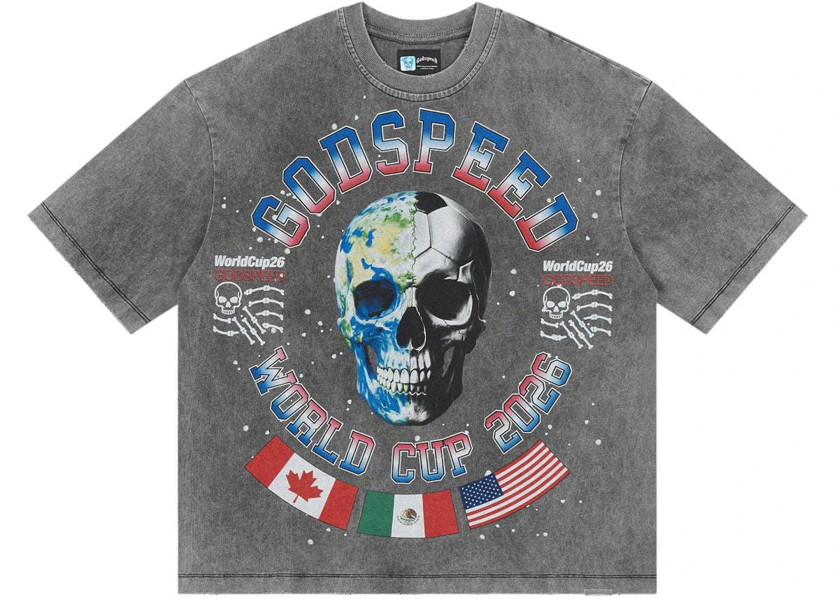 Godspeed Planet Futbol T-shirt Grey - vue secondaire A