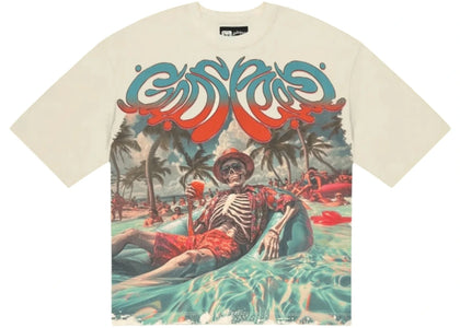 Godspeed Pool Party T-shirt Bone - apparel view 2
