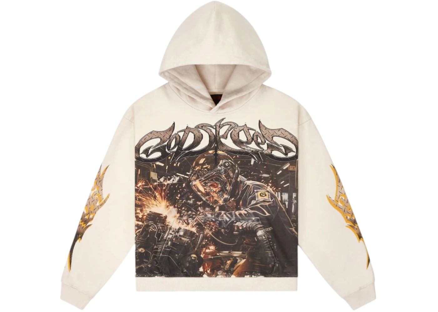 Godspeed Steel Sharpens Steel Hoodie Bone - vue secondaire A