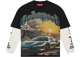 Godspeed Sunset Drift Layered L/S T-shirt Black Wash