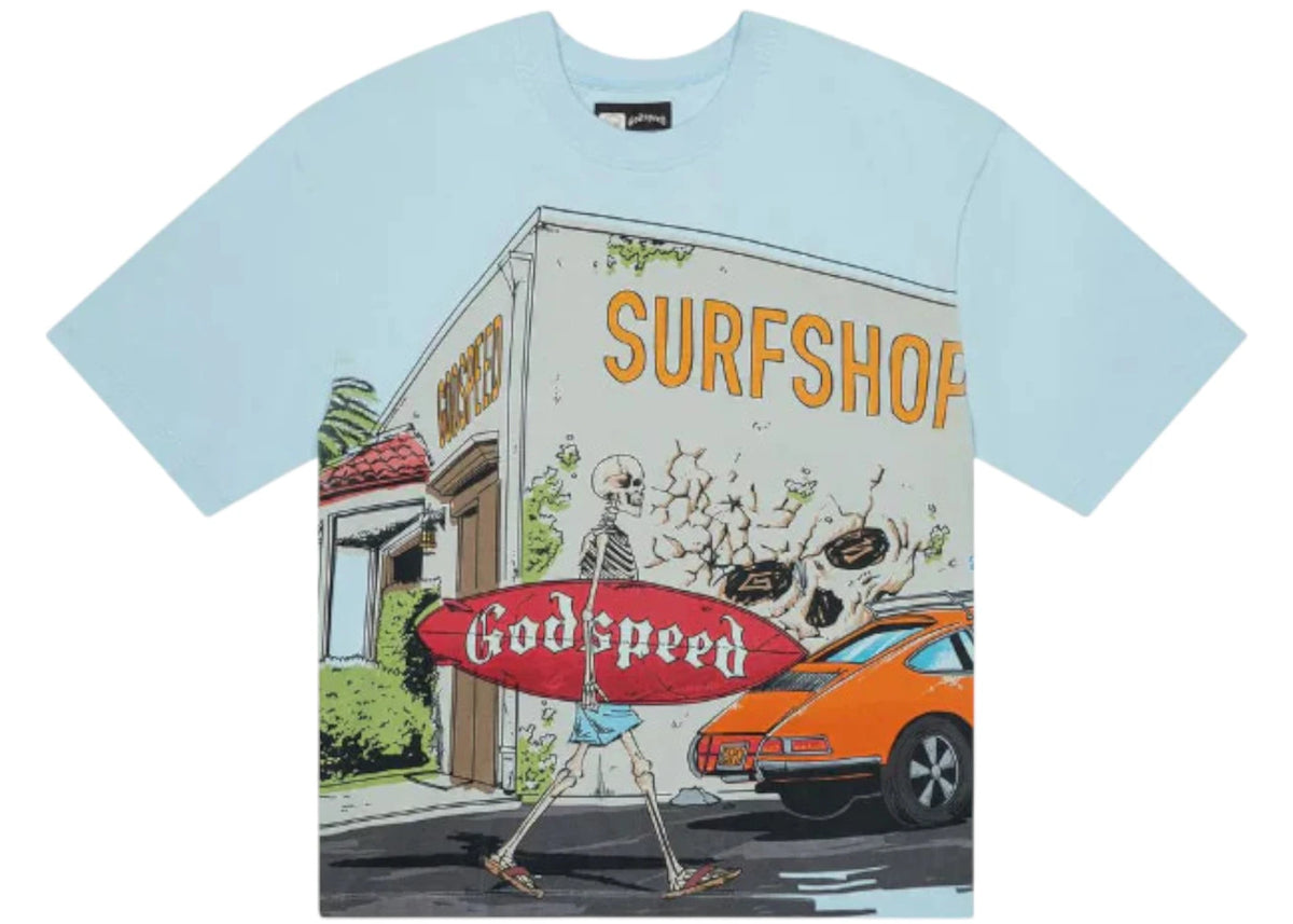 Godspeed Surf Shop T-shirt Baby Blue - vue secondaire A