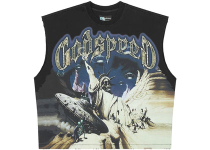 Godspeed The Landing Sleeveless T-shirt Black - authentic Godspeed apparel