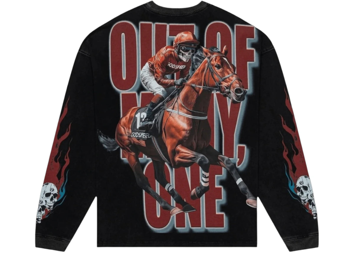 Godspeed Thoroughbred L/S T-Shirt Black Wash - vue secondaire B