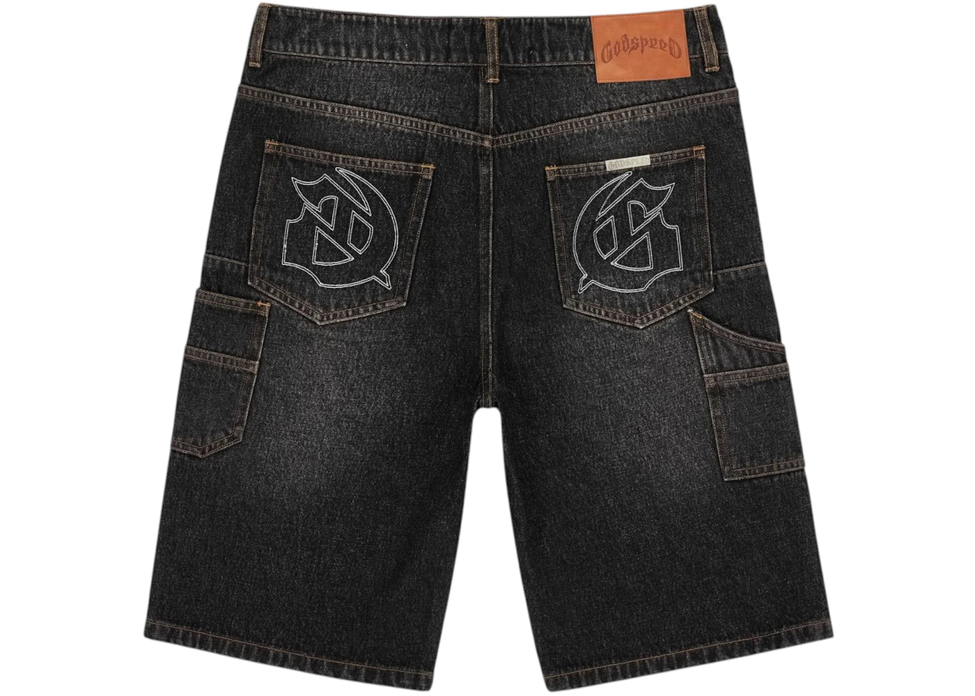 Godspeed Twin Panel Denim Shorts Black - vue secondaire B
