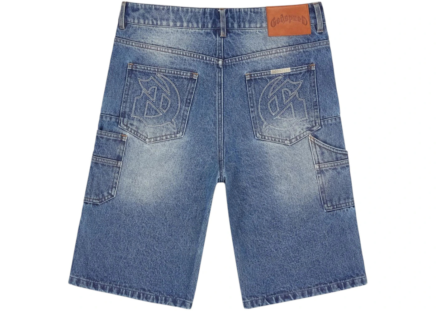 Godspeed Twin Panel Denim Shorts Blue - vue secondaire B