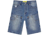 Godspeed Twin Panel Denim Shorts Blue