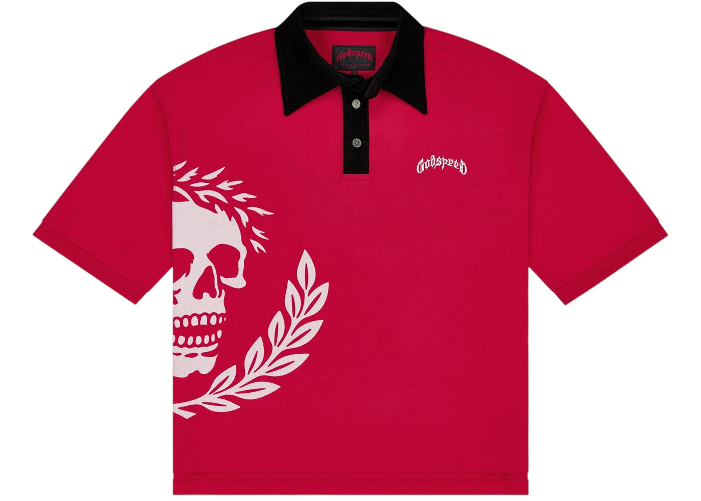 Godspeed Victor Oversized Crest Polo Red - vue secondaire A