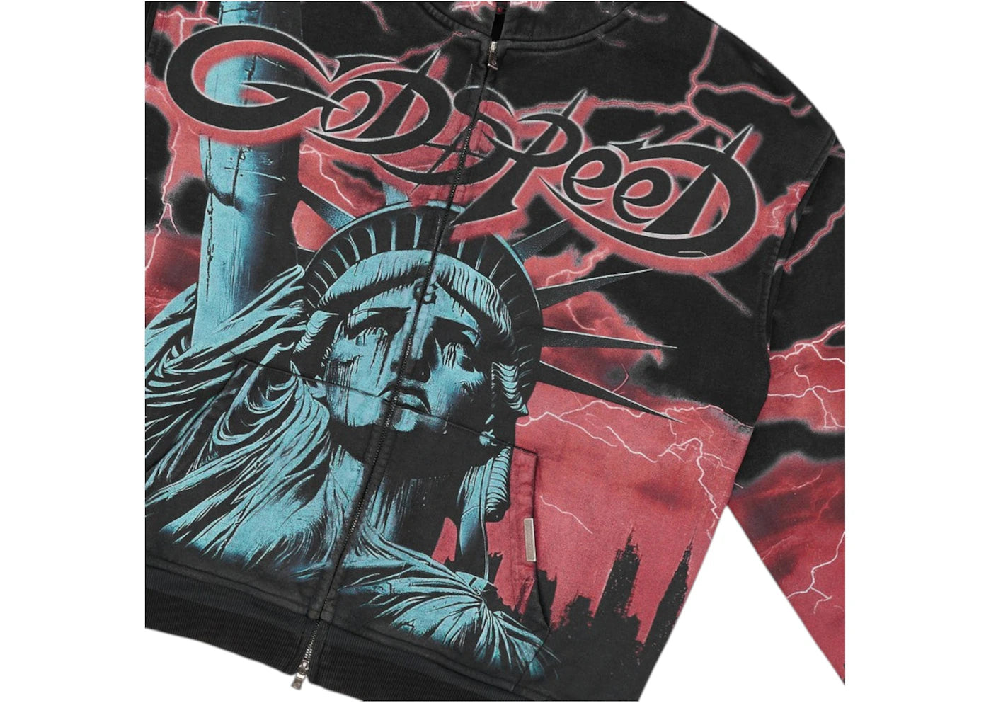 Godspeed Voltage Zip V2 Hoodie Red - vue secondaire B