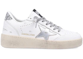 Golden Goose Ball Star 2 Deluxe White Silver (Women's)