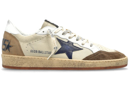 Golden Goose Ball Star White Brown Navy