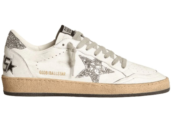 Golden Goose Ball Star White Silver Glitter (Women's) sneakers - authentic streetwear shoes