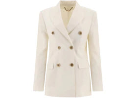 Golden Goose Double-Breasted Wool-Blend Blazer White - vue 360