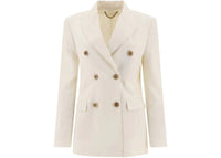 Golden Goose Double-Breasted Wool-Blend Blazer White