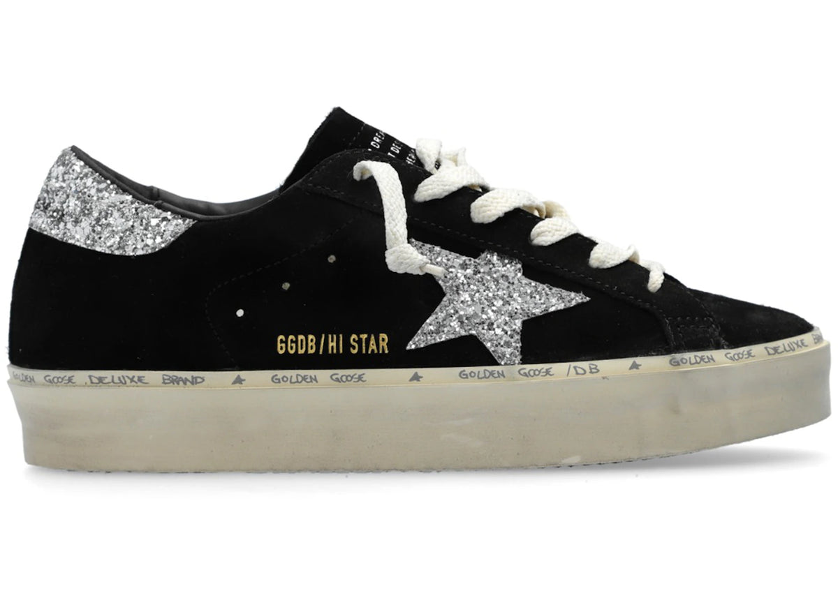 Golden Goose Hi Star Suede Black Silver Glitter (Women's) - vue secondaire A