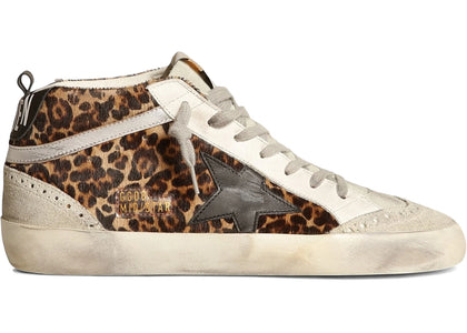 Golden Goose Mid Star Leopard Print Black Star (Women's) - authentic Golden Goose sneakers
