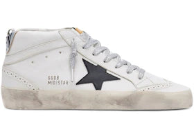 Golden Goose Mid Star White Black Silver (Women's)