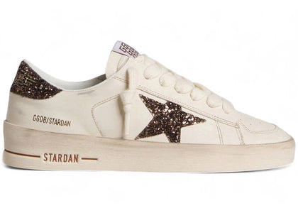 Golden Goose Stardan White Brown Glitter Star (Women's) - authentic Golden Goose sneakers