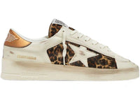 Golden Goose Stardan White Leopard Pony (Women's)