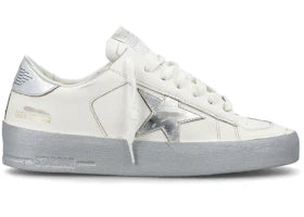 Golden Goose Stardan White Silver-tone (Women's) - authentic Golden Goose sneakers