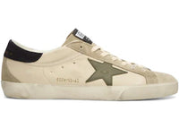 Golden Goose Super-Star Cream Grey Olive Green Dark Blue