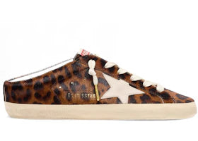 Golden Goose Super-Star Sabot Beige Brown Leopard Cream (Women's)