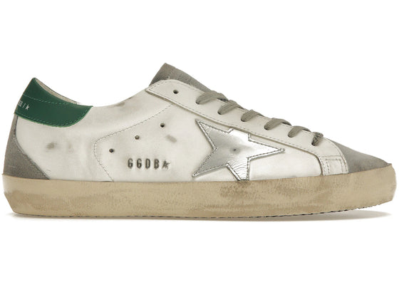 Golden Goose Super-Star White Silver Green sneakers - authentic streetwear shoes