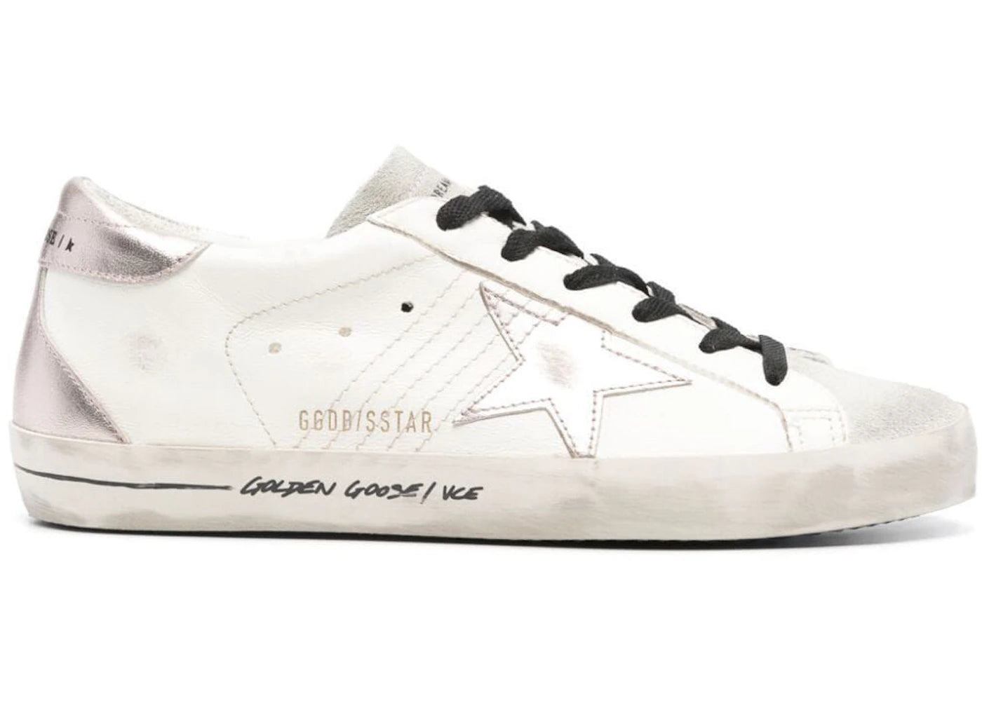 Golden Goose Super-Star White Silver Metallic