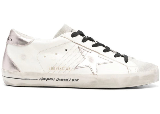 Golden Goose Super-Star White Silver Metallic sneakers - authentic streetwear shoes