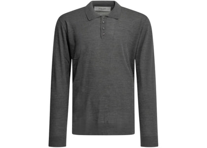 Golden Goose Wool Polo Sweater Grey - apparel view 2
