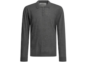 Golden Goose Wool Polo Sweater Grey - vue 360