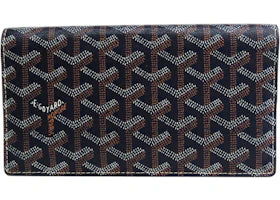 Goyard Richelieu Wallet Goyardine Navy - vue 360