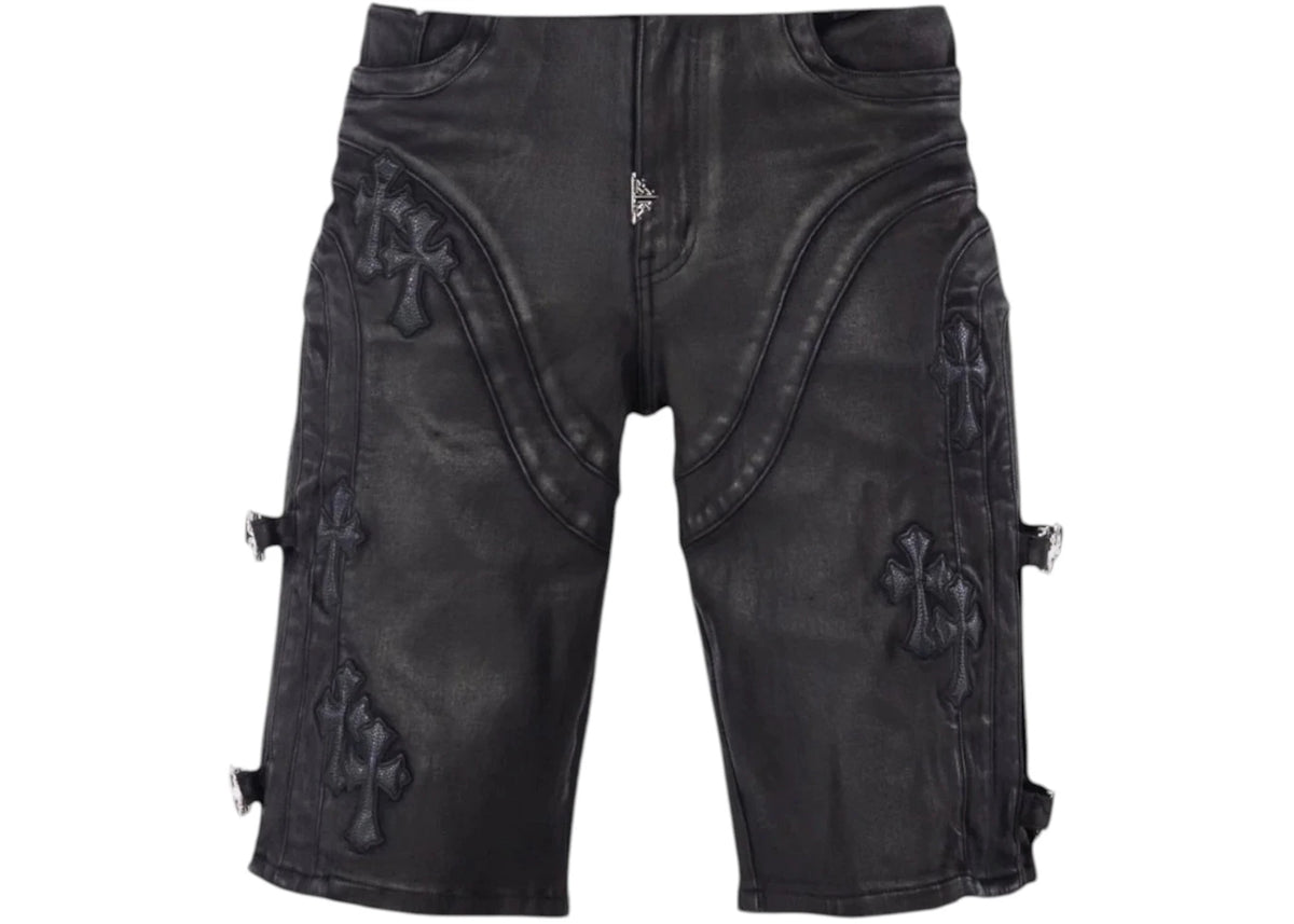 Guapi All Black Cross Buckle Shorts Black - vue secondaire A