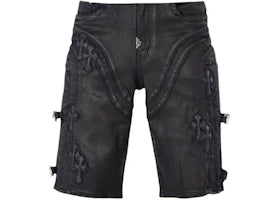 Guapi All Black Cross Buckle Shorts Black - vue 360