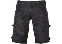 Guapi All Black Cross Buckle Shorts Black
