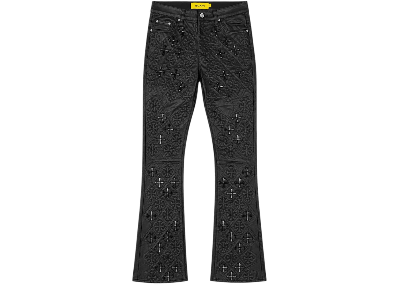 Guapi All Black Relic Waxed Denim Jeans Black - vue secondaire A