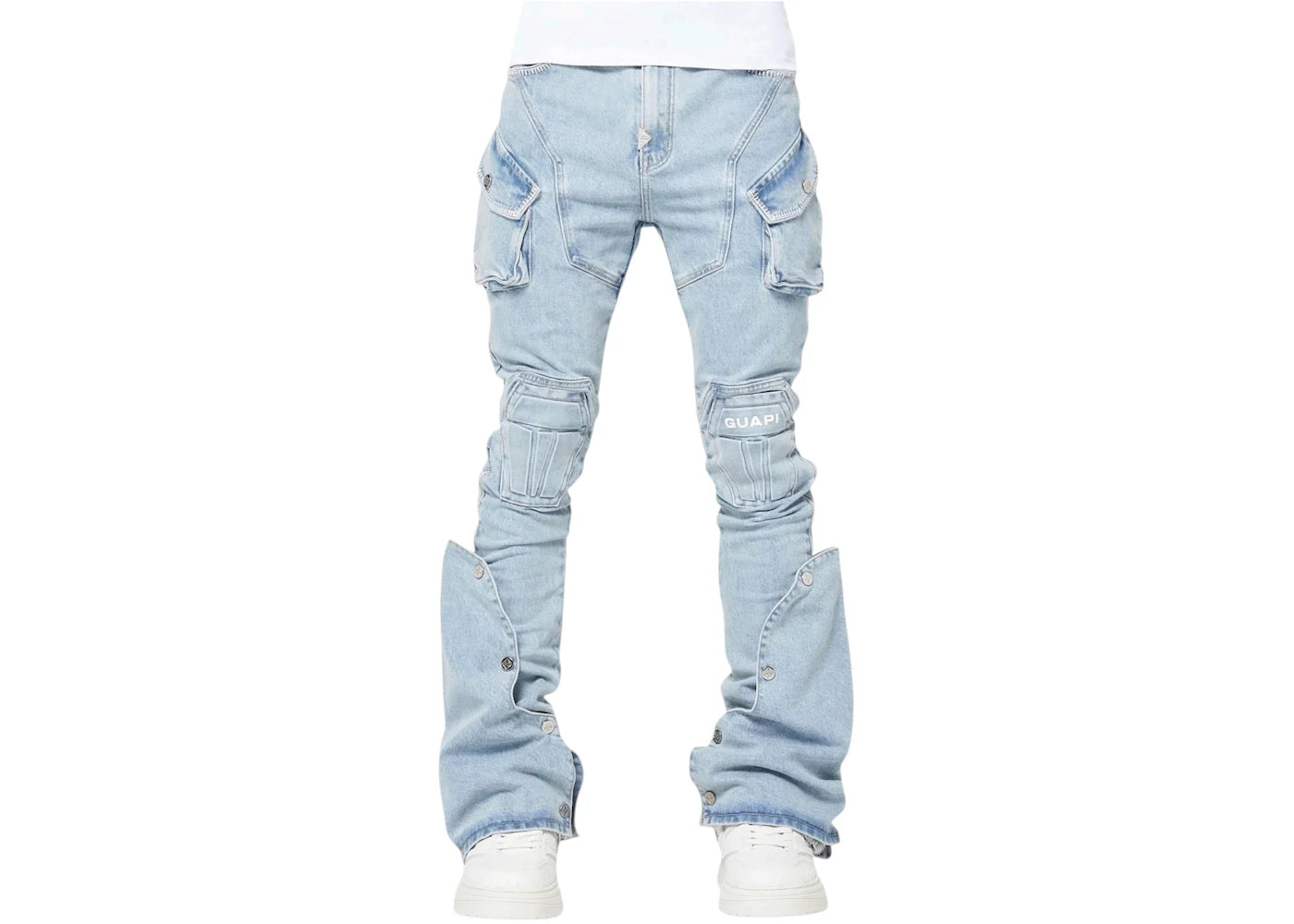 Guapi Aqua Blue Coffin Arc Denim Jeans Blue - vue secondaire B