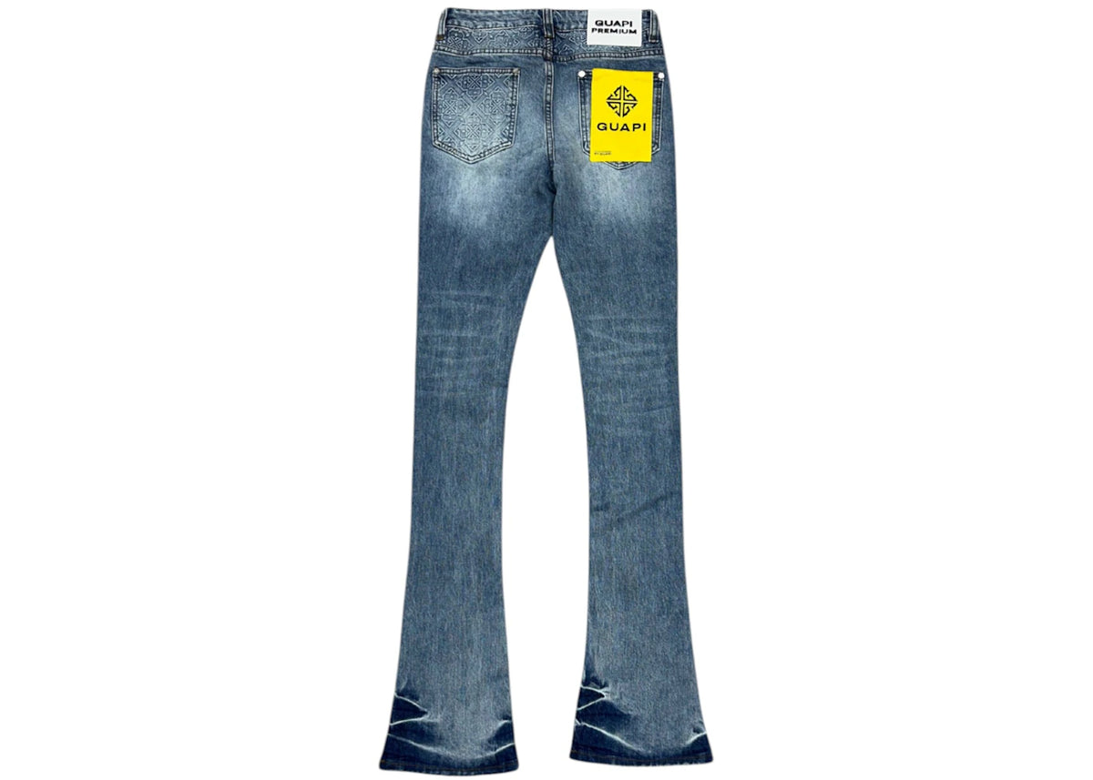 Guapi Basics Stacked Denim Jeans Pacific Blue - vue secondaire B