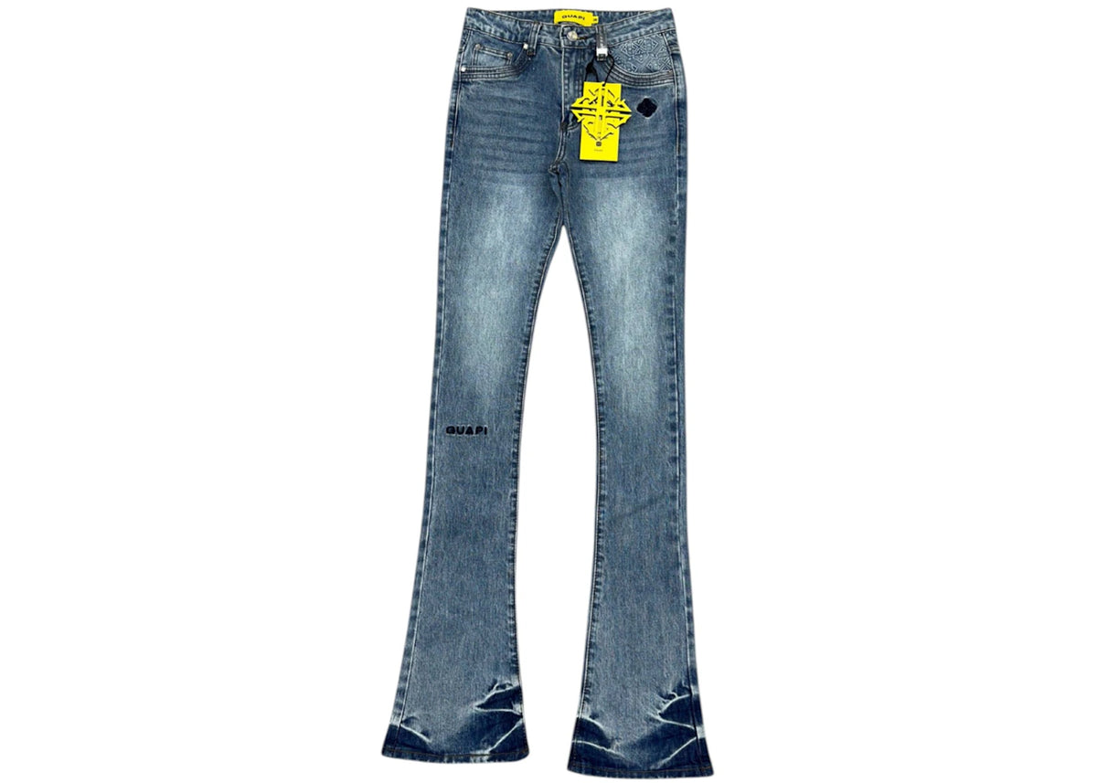 Guapi Basics Stacked Denim Jeans Pacific Blue - vue secondaire A