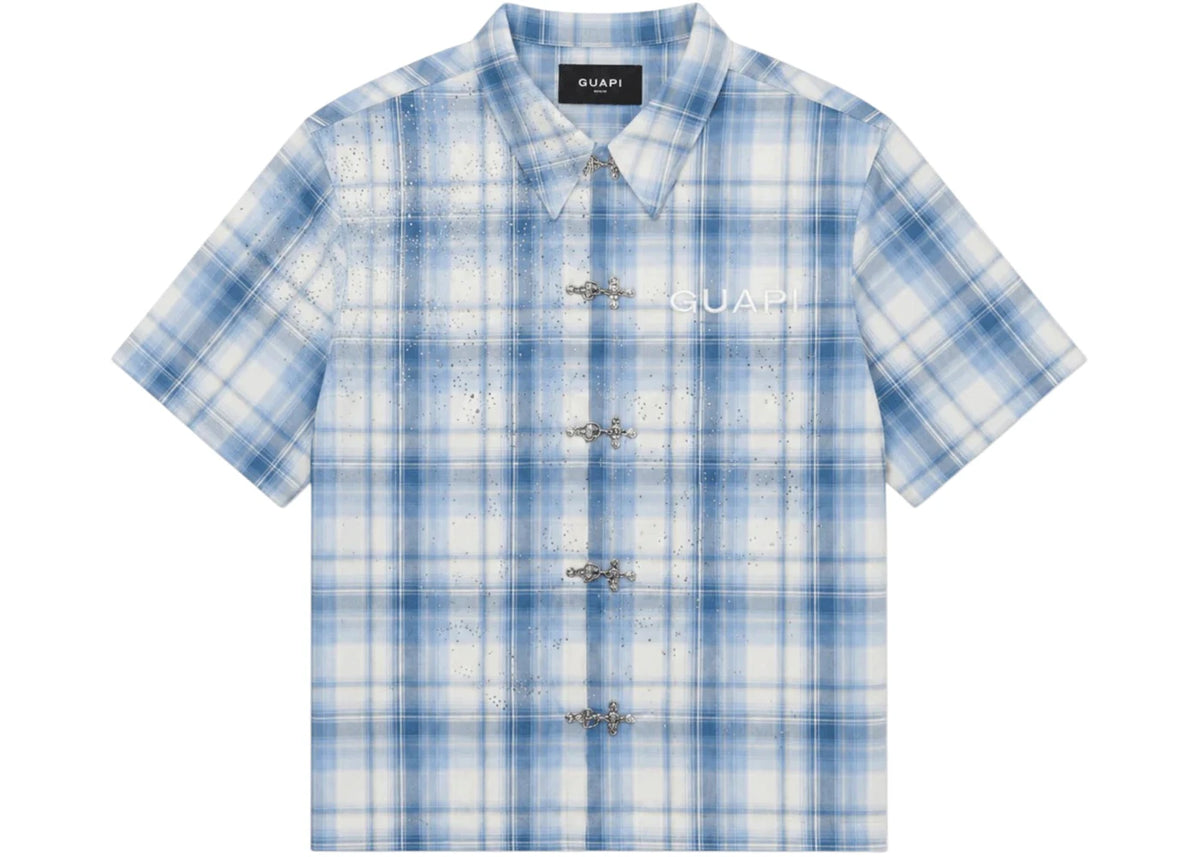 Guapi Glacier Plaid Shirt Blue - vue 360