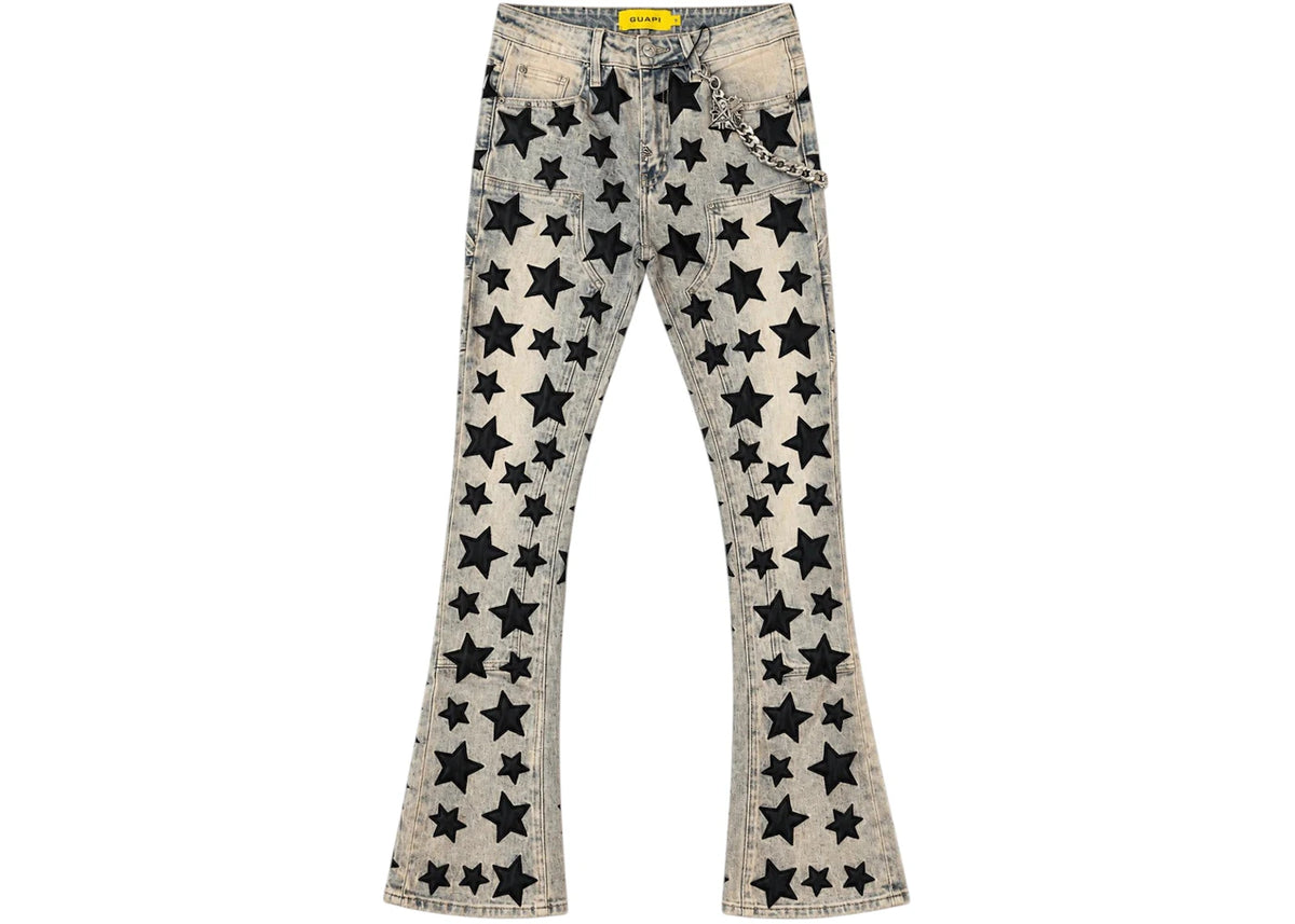 Guapi Vintage Blue Stars Denim V2 Jeans Vintage Blue - vue secondaire A