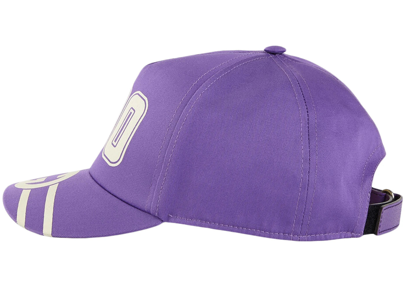 Gucci 100 Baseball Velcro Strap Cap Purple/White - vue secondaire B