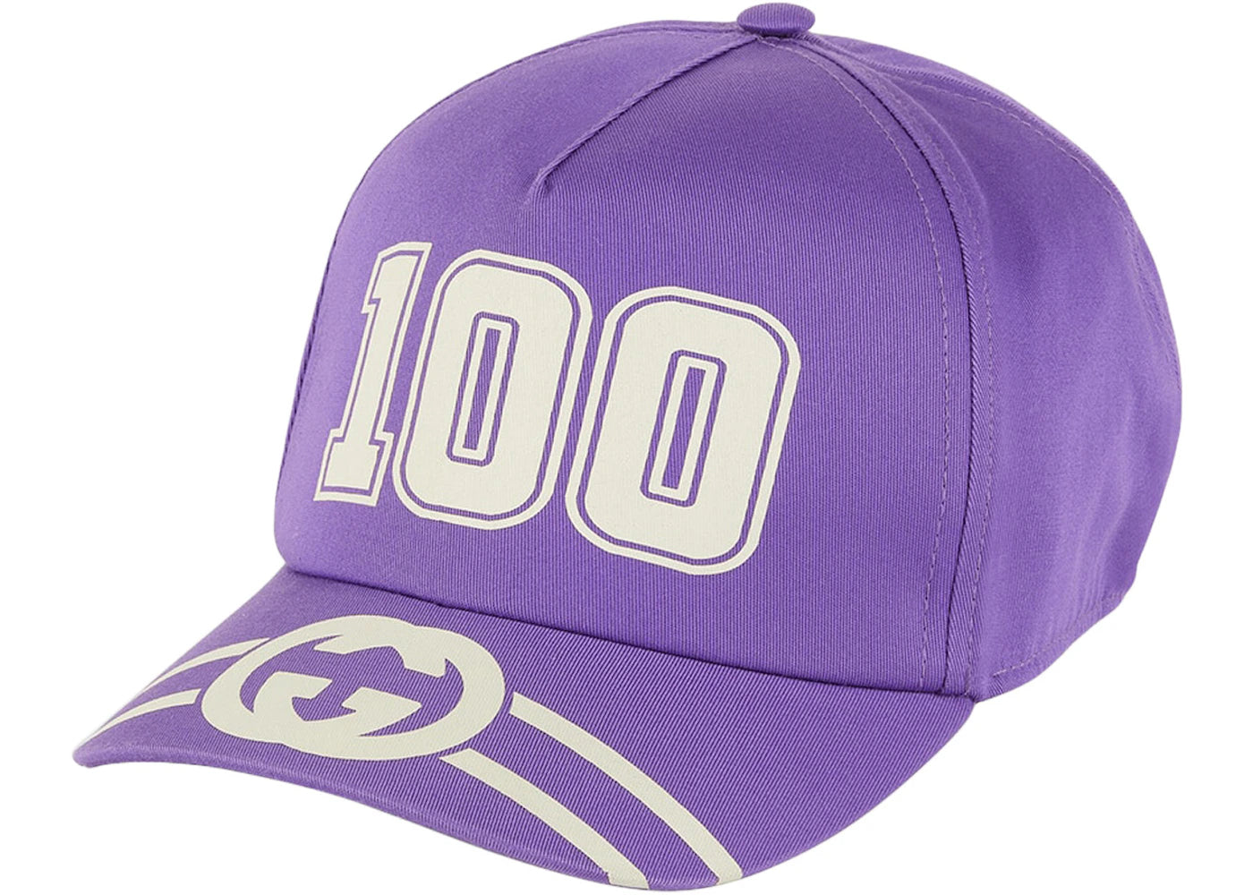 Gucci 100 Baseball Velcro Strap Cap Purple/White - vue secondaire A