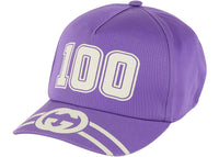 Gucci 100 Baseball Velcro Strap Cap Purple/White