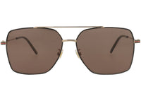 Gucci Aviator-Frame Metal Sunglasses Gold/Gold/Brown (GG1053SK-30011661-002)